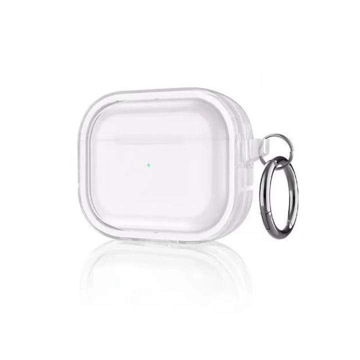 Mey İthalat®  Airpods Pro 2 (2.nesil) Shiny Şeffaf Kılıf - Beyaz