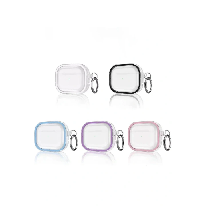 Mey İthalat®  Airpods Pro 2 (2.nesil) Shiny Şeffaf Kılıf - Mor