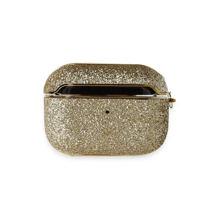 Mey İthalat®  Airpods Pro 2 (2.nesil) Spell Simli Kılıf - Gold
