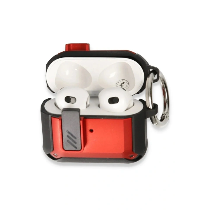 Mey İthalat®  Airpods Pro 2 (2.nesil) Truva Kılıf - Kırmızı