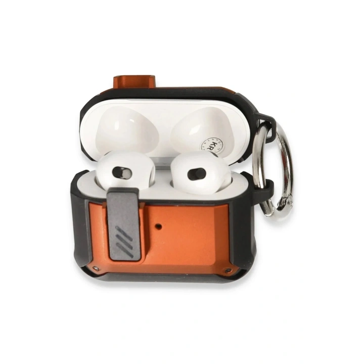 Mey İthalat®  Airpods Pro 2 (2.nesil) Truva Kılıf - Turuncu