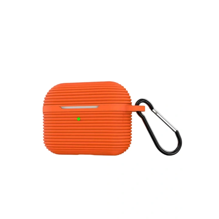 Mey İthalat®  Airpods Pro 3 (3.nesil) Raven Silikon Kılıf - Turuncu