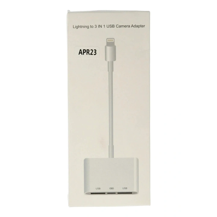 Mey İthalat®  APR23 Iphone Otg 3in1 - Beyaz