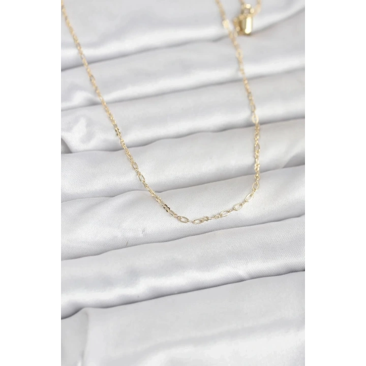 Mey İthalat® CM 14K Gold Renk 60 cm Zincirli Kadın Kolye