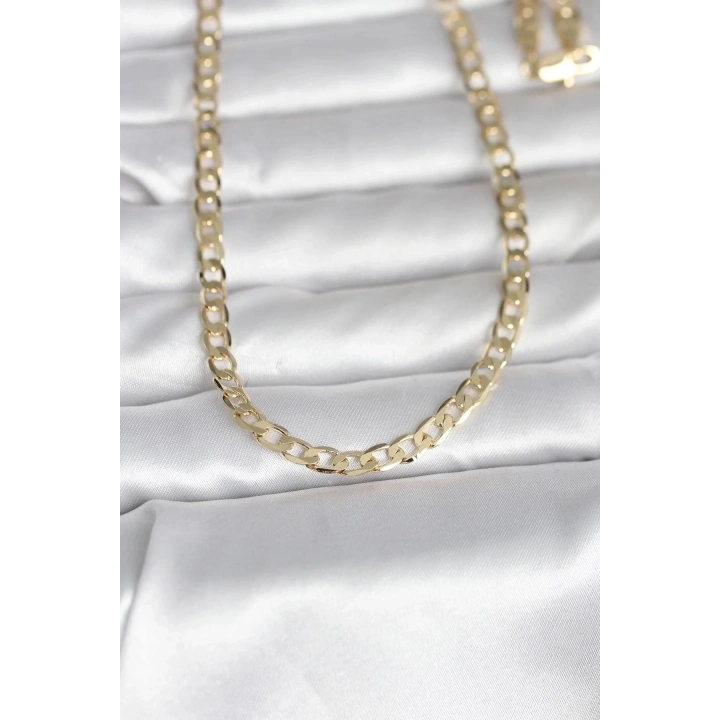 Mey İthalat® CM 14K Gold Renk Kalın Zincir Model 60 cm Kadın Kolye