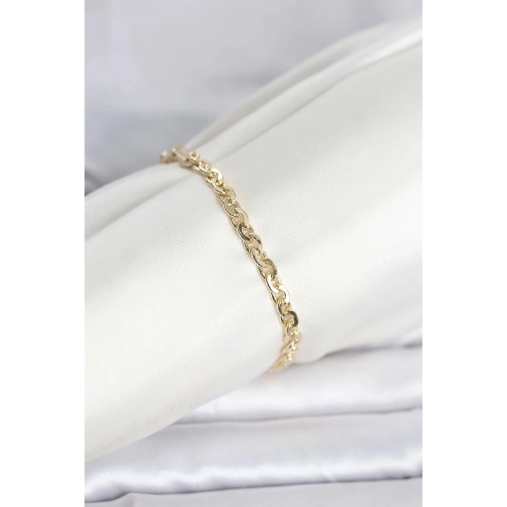 Mey İthalat® CM 14K Gold Renk Zincir Model Kadın Bileklik