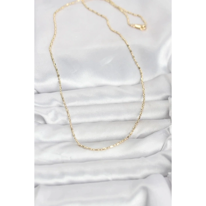 Mey İthalat® CM 14K Gold Renk Zincirli 60 cm Kadın Kolye