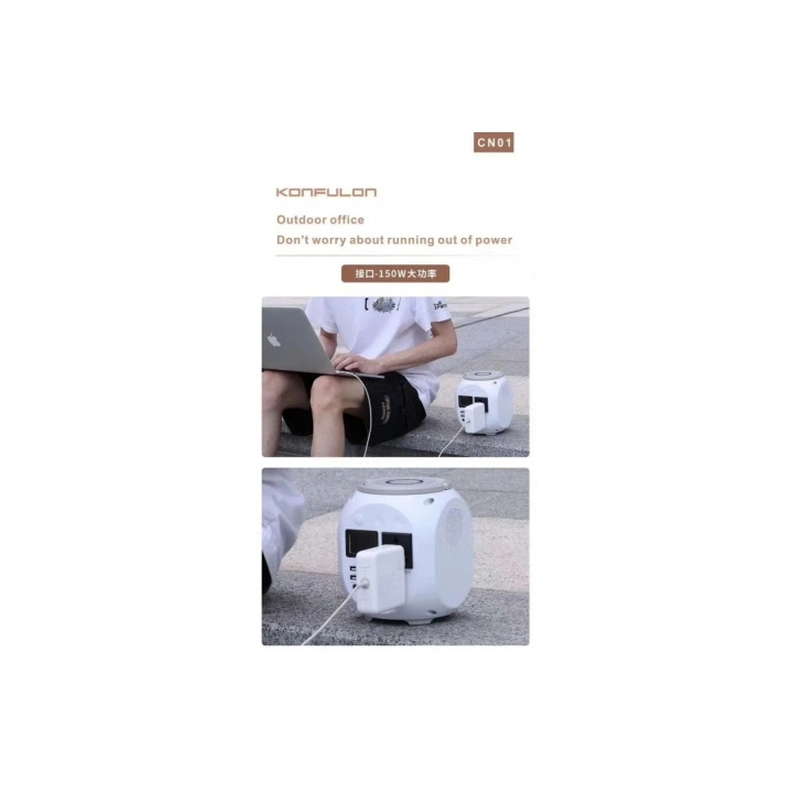 Mey İthalat®  CN01 Powerbank 45.000 mAh Kamp Şarj PD - Beyaz