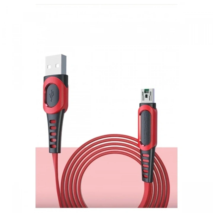 Mey İthalat®  DC24 Micro USB Kablo 1.2M 4A - Kırmızı