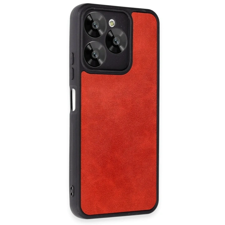 Mey İthalat®  General Mobile Era 30 Kılıf Aras Deri Kapak - Kırmızı