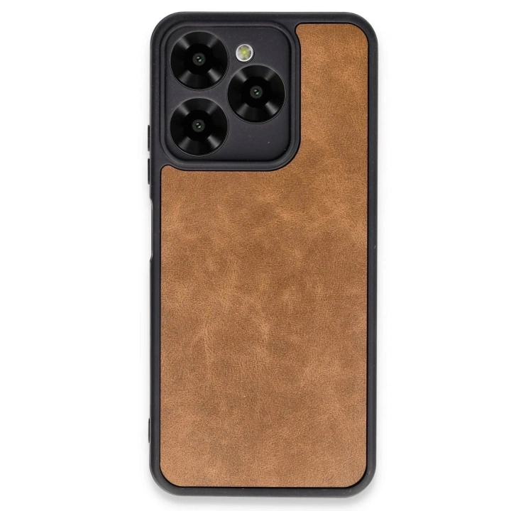 Mey İthalat®  General Mobile Era 30 Kılıf Aras Deri Kapak - Taba