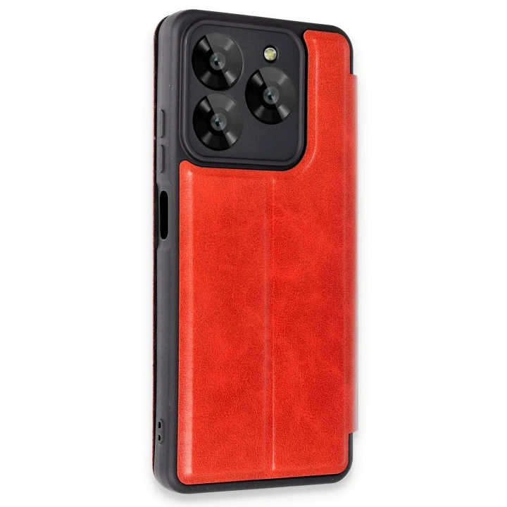 Mey İthalat®  General Mobile Era 30 Kılıf Flip Cover - Kırmızı