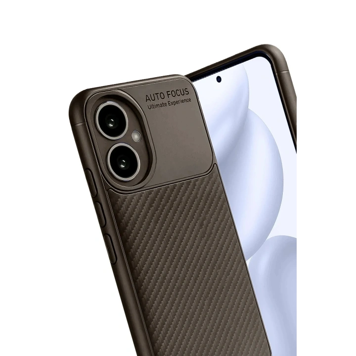 Mey İthalat®  Honor 400 Kılıf Auto Focus Karbon Kapak - Kahverengi