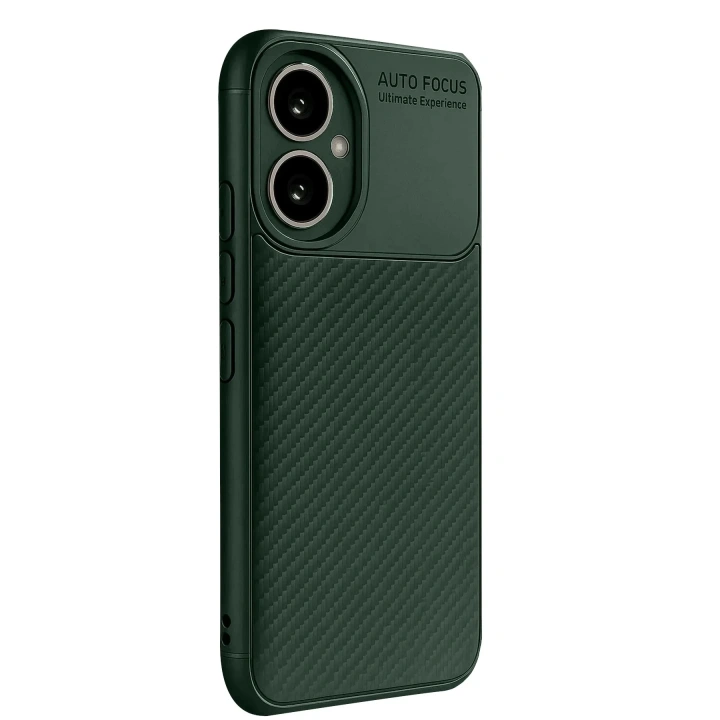 Mey İthalat®  Honor 400 Kılıf Auto Focus Karbon Kapak - Koyu Yeşil