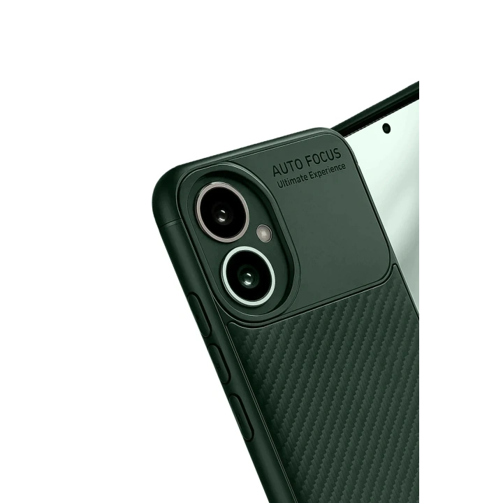 Mey İthalat®  Honor 400 Kılıf Auto Focus Karbon Kapak - Koyu Yeşil