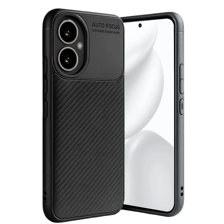 Mey İthalat®  Honor 400 Kılıf Auto Focus Karbon Kapak - Siyah