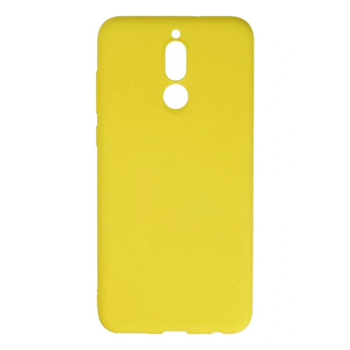 Mey İthalat®  Huawei Mate 10 Lite Kılıf Nano içi Kadife Silikon - Sarı
