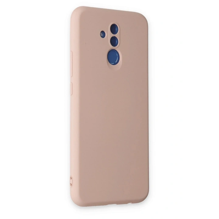 Mey İthalat®  Huawei Mate 20 Lite Kılıf Nano içi Kadife Silikon - Pudra