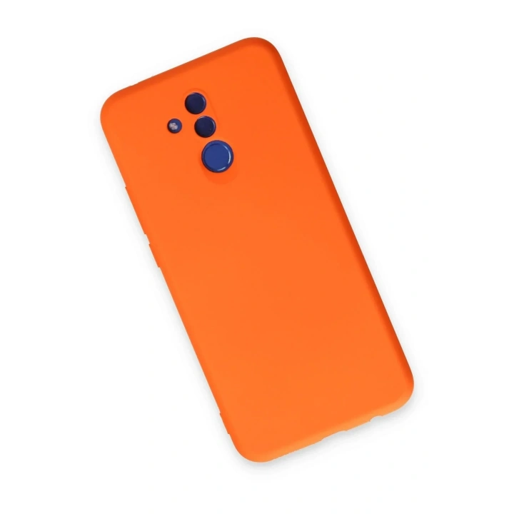 Mey İthalat®  Huawei Mate 20 Lite Kılıf Nano içi Kadife Silikon - Turuncu