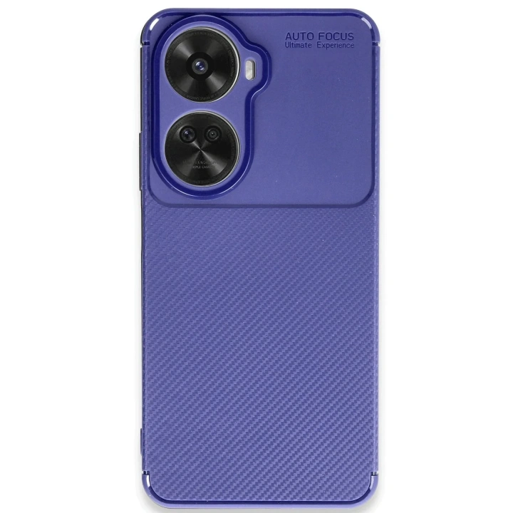 Mey İthalat®  Huawei Nova 12 SE Kılıf Auto Focus Karbon Kapak - Lacivert