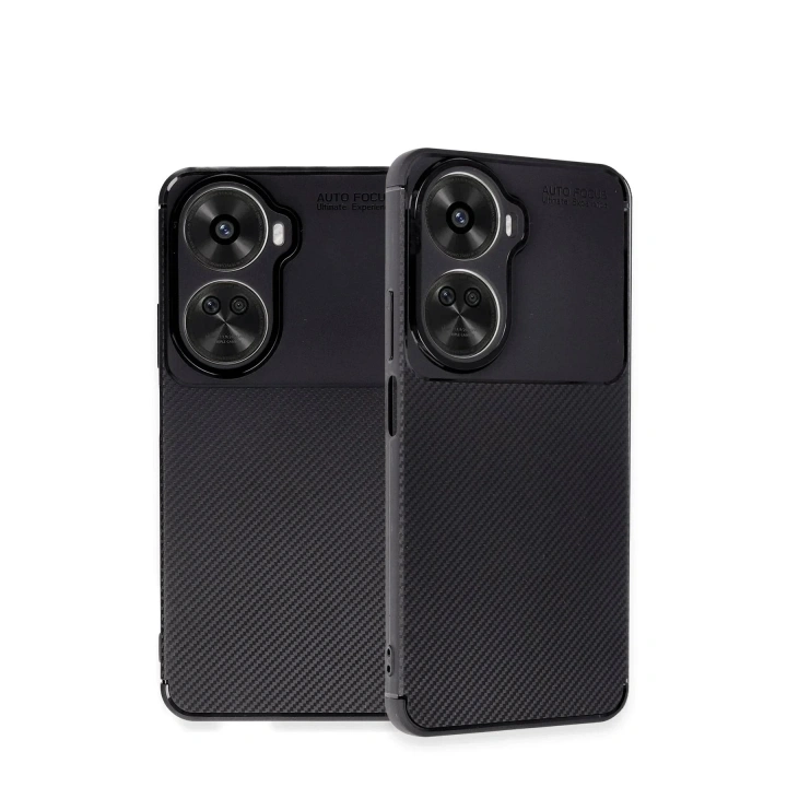 Mey İthalat®  Huawei Nova 12 SE Kılıf Auto Focus Karbon Kapak - Siyah