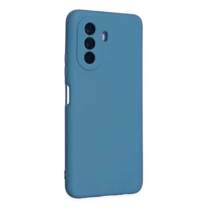 Mey İthalat®  Huawei Nova Y70 Kılıf Nano içi Kadife Silikon - Mavi