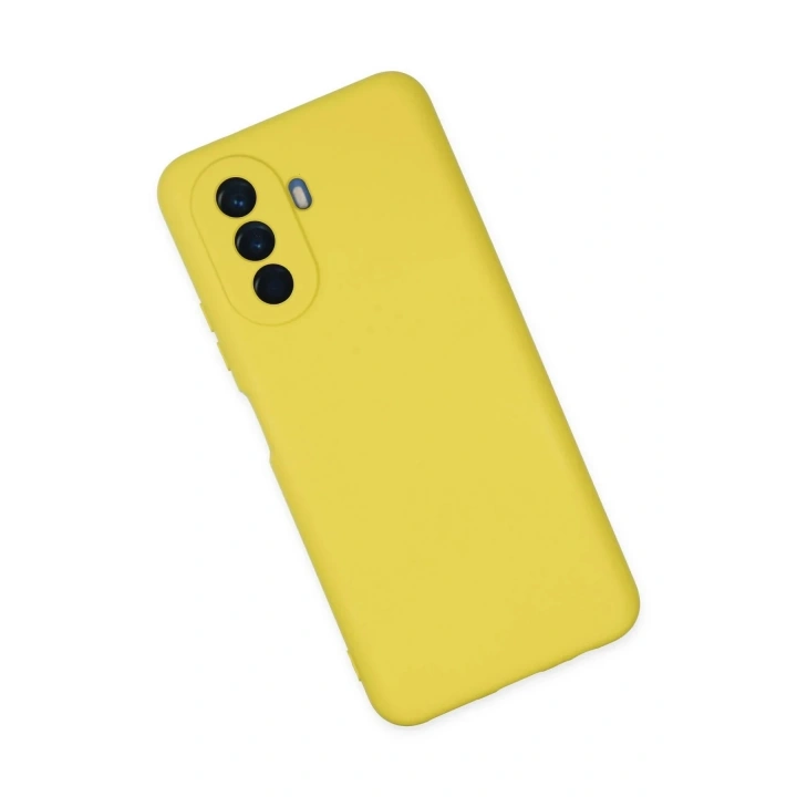 Mey İthalat®  Huawei Nova Y70 Kılıf Nano içi Kadife Silikon - Sarı