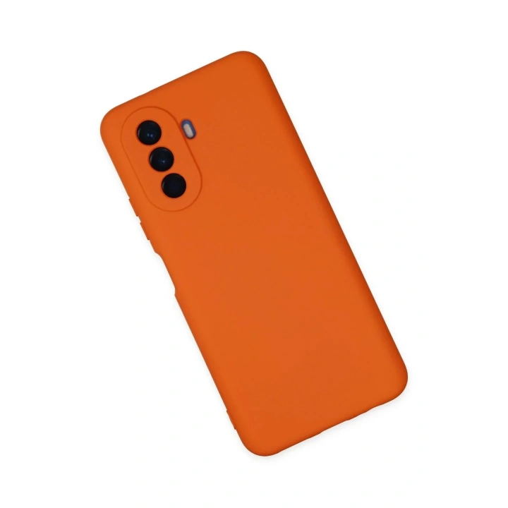 Mey İthalat®  Huawei Nova Y70 Kılıf Nano içi Kadife Silikon - Turuncu
