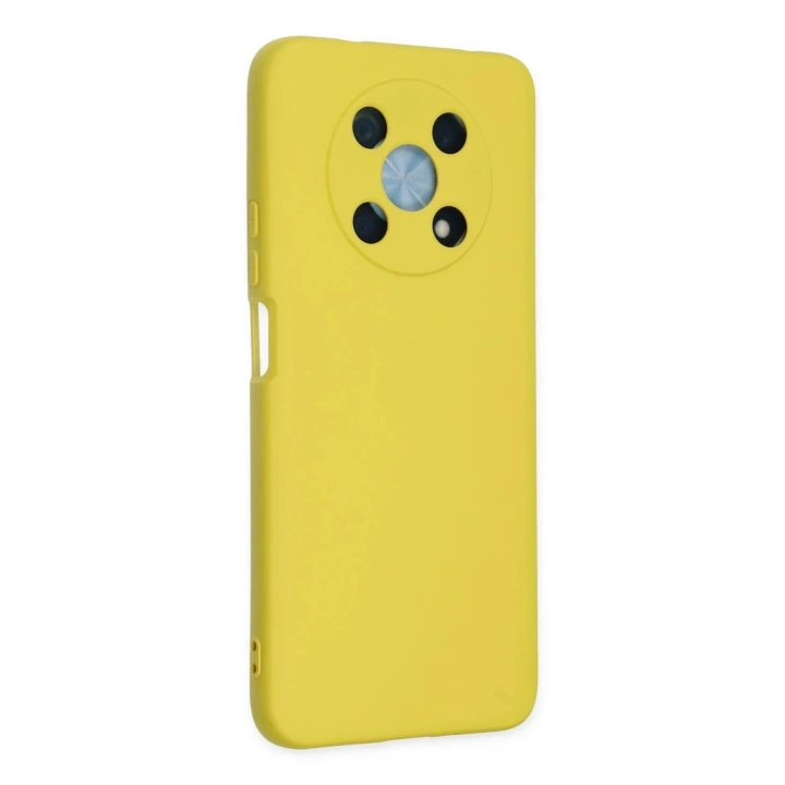 Mey İthalat®  Huawei Nova Y90 Kılıf Nano içi Kadife Silikon - Sarı