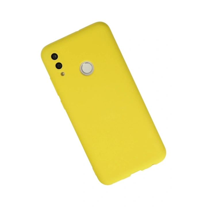 Mey İthalat®  Huawei P Smart 2019 Kılıf Nano içi Kadife Silikon - Sarı