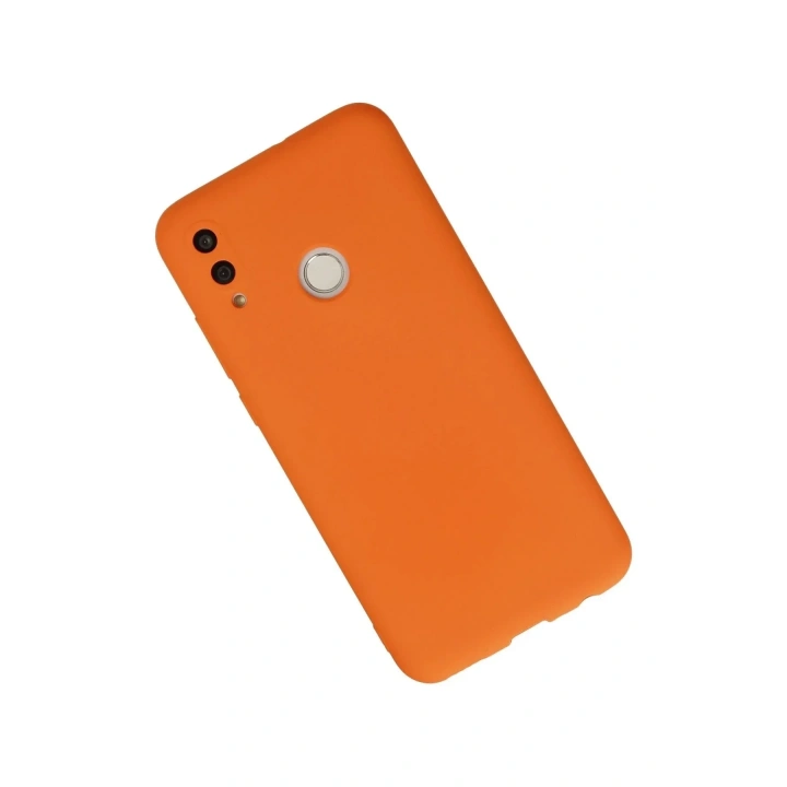 Mey İthalat®  Huawei P Smart 2019 Kılıf Nano içi Kadife Silikon - Turuncu