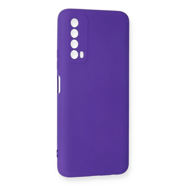 Mey İthalat®  Huawei P Smart 2021 Kılıf Nano içi Kadife Silikon - Mor