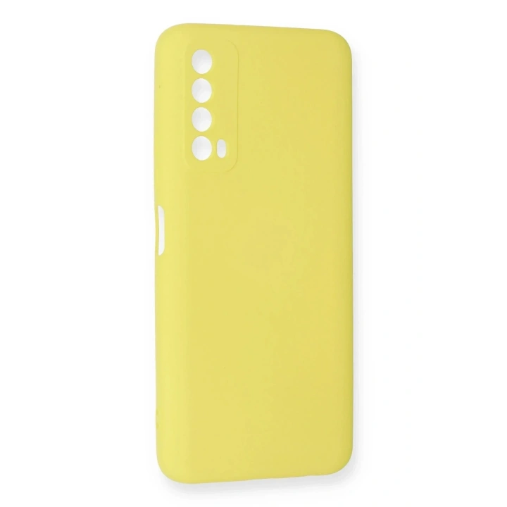 Mey İthalat®  Huawei P Smart 2021 Kılıf Nano içi Kadife Silikon - Sarı