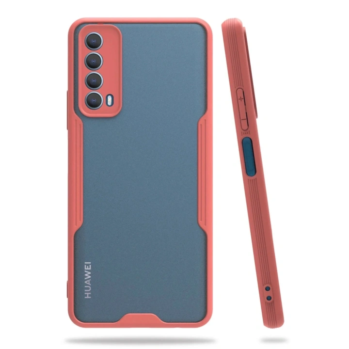 Mey İthalat®  Huawei P Smart 2021 Kılıf Platin Silikon - Pembe
