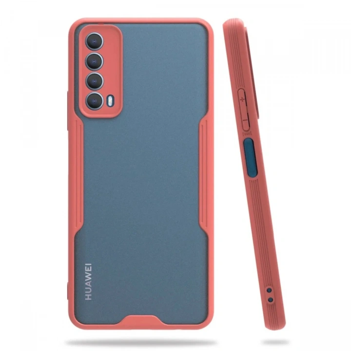 Mey İthalat®  Huawei P Smart 2021 Kılıf Platin Silikon - Pembe