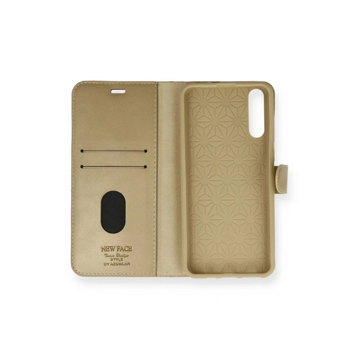 Mey İthalat®  Huawei P Smart S Kılıf Trend S Plus Kapaklı Kılıf - Gold