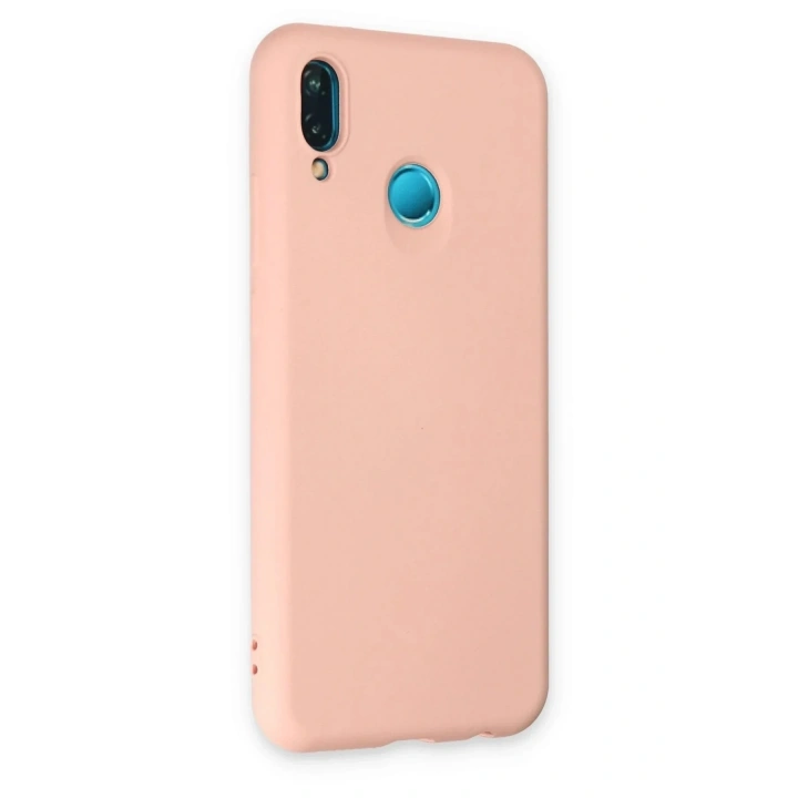 Mey İthalat®  Huawei P20 Lite Kılıf Nano içi Kadife Silikon - Pudra