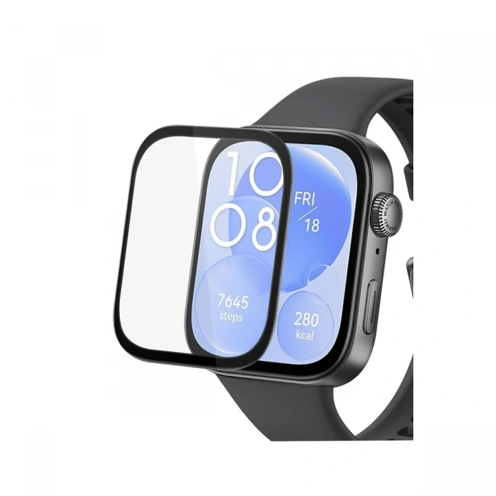 Mey İthalat®  Huawei Watch Fit 3 Polymer Nano Ekran Koruyucu - Şeffaf