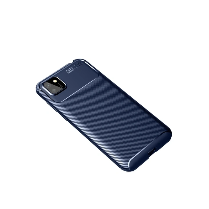 Mey İthalat®  Huawei Y5P Kılıf Auto Focus Karbon Kapak - Lacivert