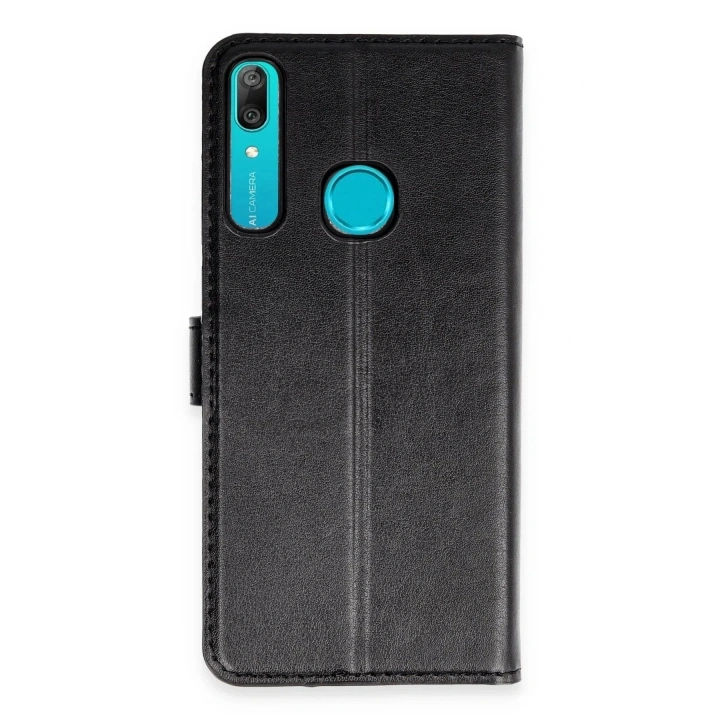 Mey İthalat®  Huawei Y6 Prime Kılıf Trend S Plus Kapaklı Kılıf - Siyah