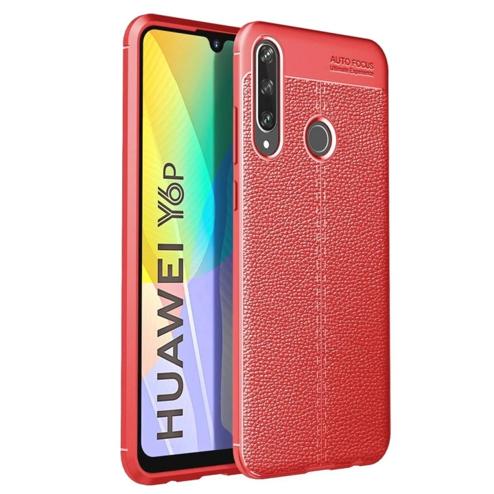 Mey İthalat®  Huawei Y6P Kılıf Auto Focus Kapak - Kırmızı