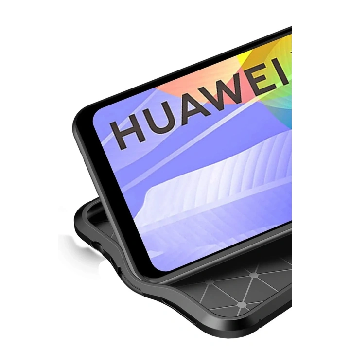 Mey İthalat®  Huawei Y6P Kılıf Auto Focus Kapak - Siyah