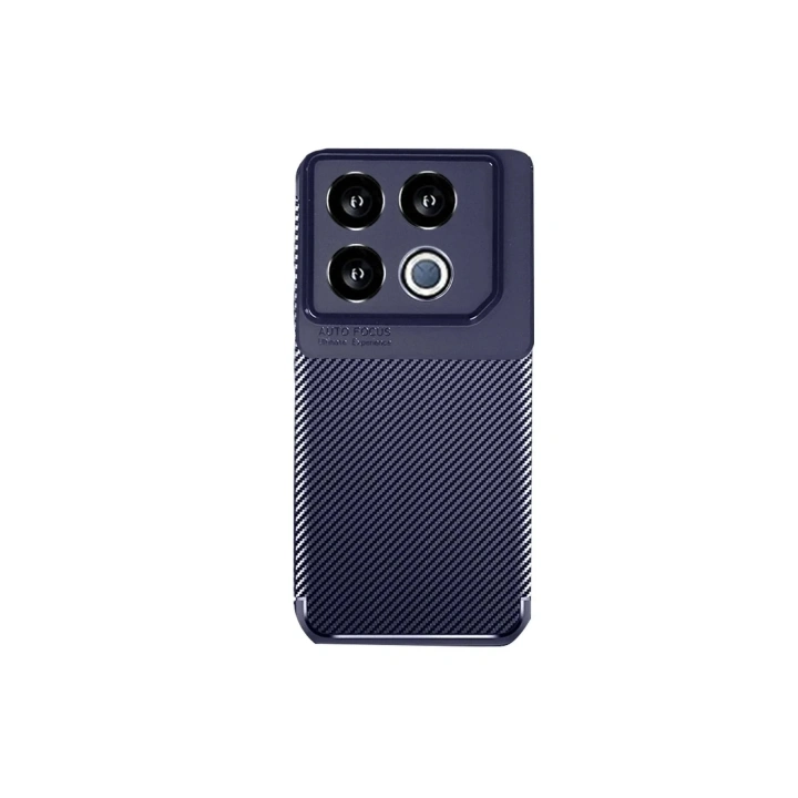 Mey İthalat®  İnfinix GT 20 Pro Kılıf Auto Focus Karbon Kapak - Lacivert