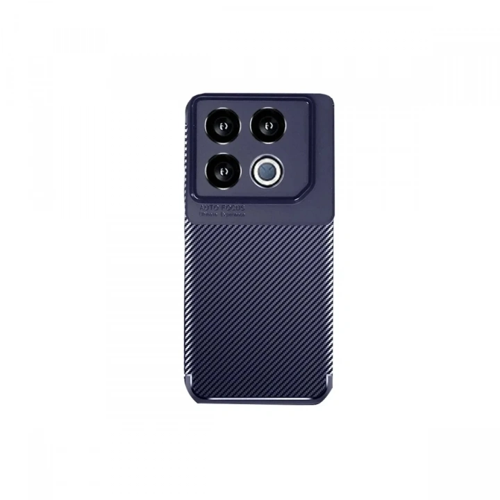 Mey İthalat®  İnfinix GT 20 Pro Kılıf Auto Focus Karbon Kapak - Lacivert