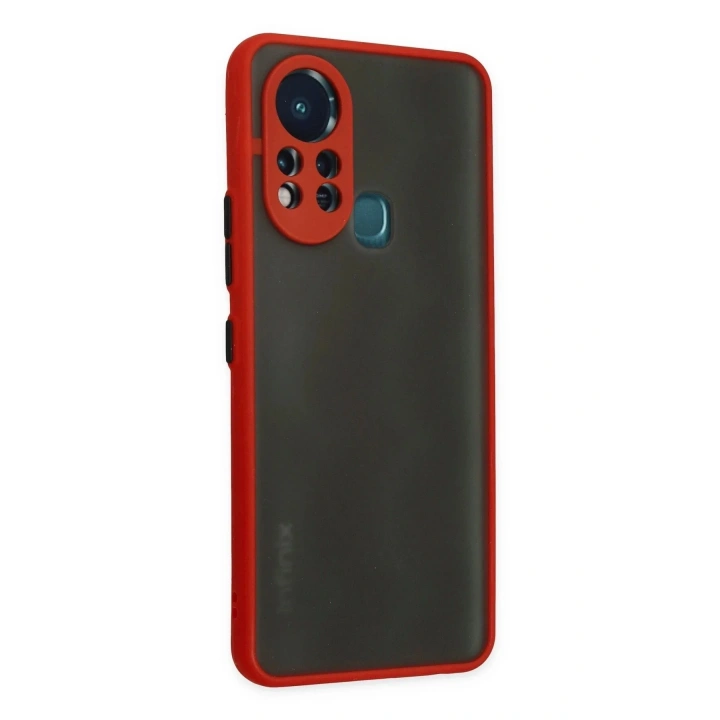 Mey İthalat®  İnfinix Hot 11s Kılıf Montreal Silikon Kapak - Kırmızı