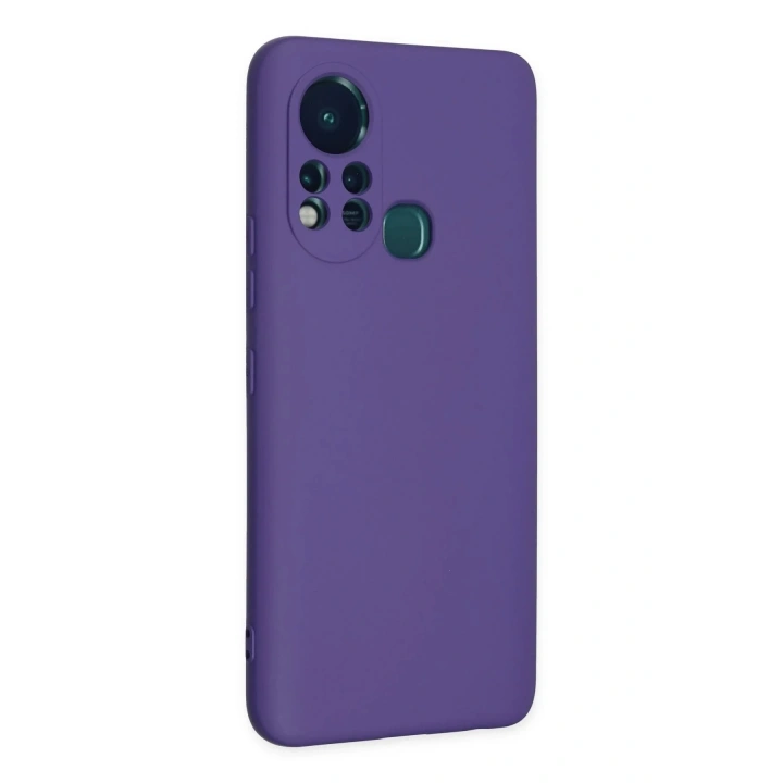Mey İthalat®  İnfinix Hot 11s Kılıf Nano içi Kadife Silikon - Mor