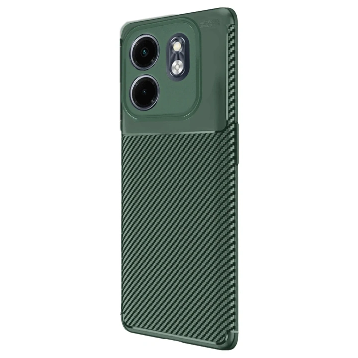 Mey İthalat®  İnfinix Smart 9 Kılıf Auto Focus Karbon Kapak - Koyu Yeşil