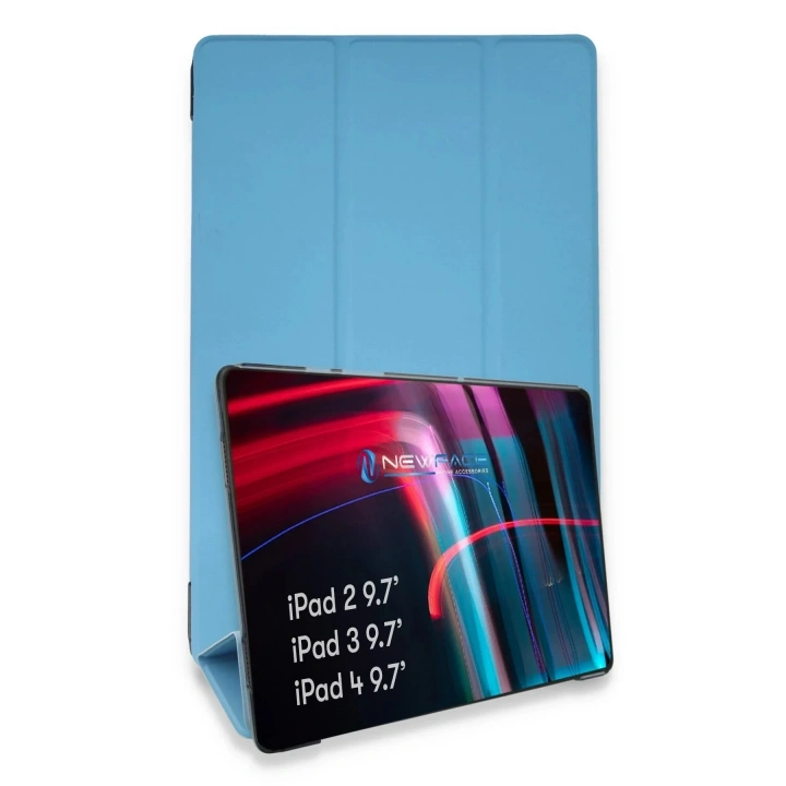 Mey İthalat®  iPad 4 9.7 Kılıf Tablet Smart Kılıf - Mavi