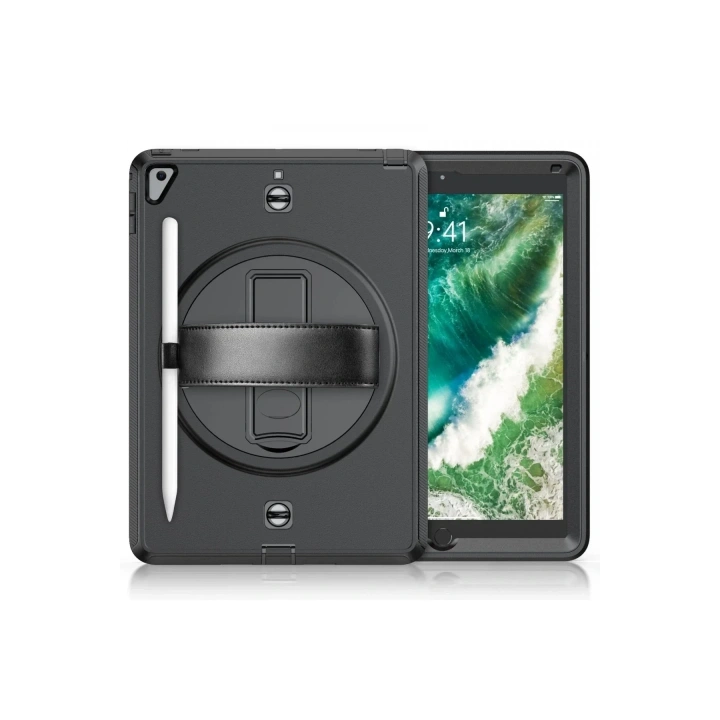 Mey İthalat®  iPad 5 Air 9.7 Kılıf Strap-C Otterbox Tablet Kapak - Siyah