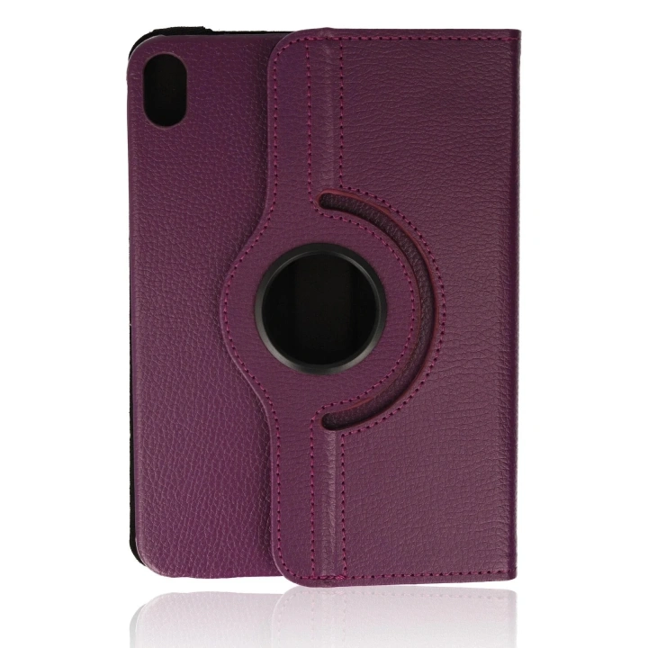 Mey İthalat®  iPad Mini 6 Kılıf 360 Tablet Deri Kılıf - Mürdüm